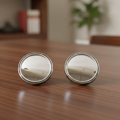 Car Blind-spot Side Mirror Silver Frame - (2 Pc Set)