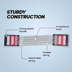 5-spring Chest Expander For Home Workout