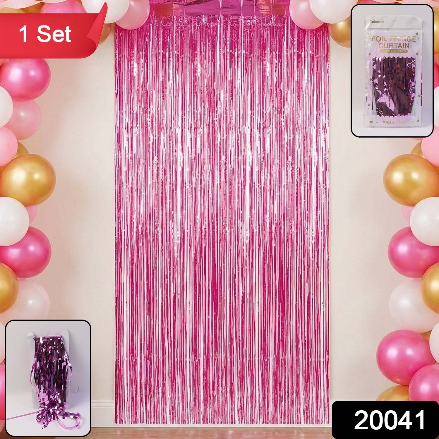 Decorative Foil Fringe Curtain For Birthday Party Decoration