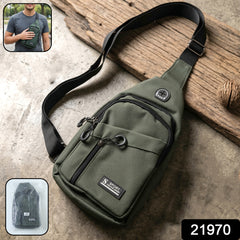 Durable Waist Bag Zipper Crossbody Sling Bag (1 Pc)