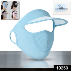 Womens Full Face Uv Protection Cap With Built-in Mask And Wide Brim Visor Breathable (1 Pc)