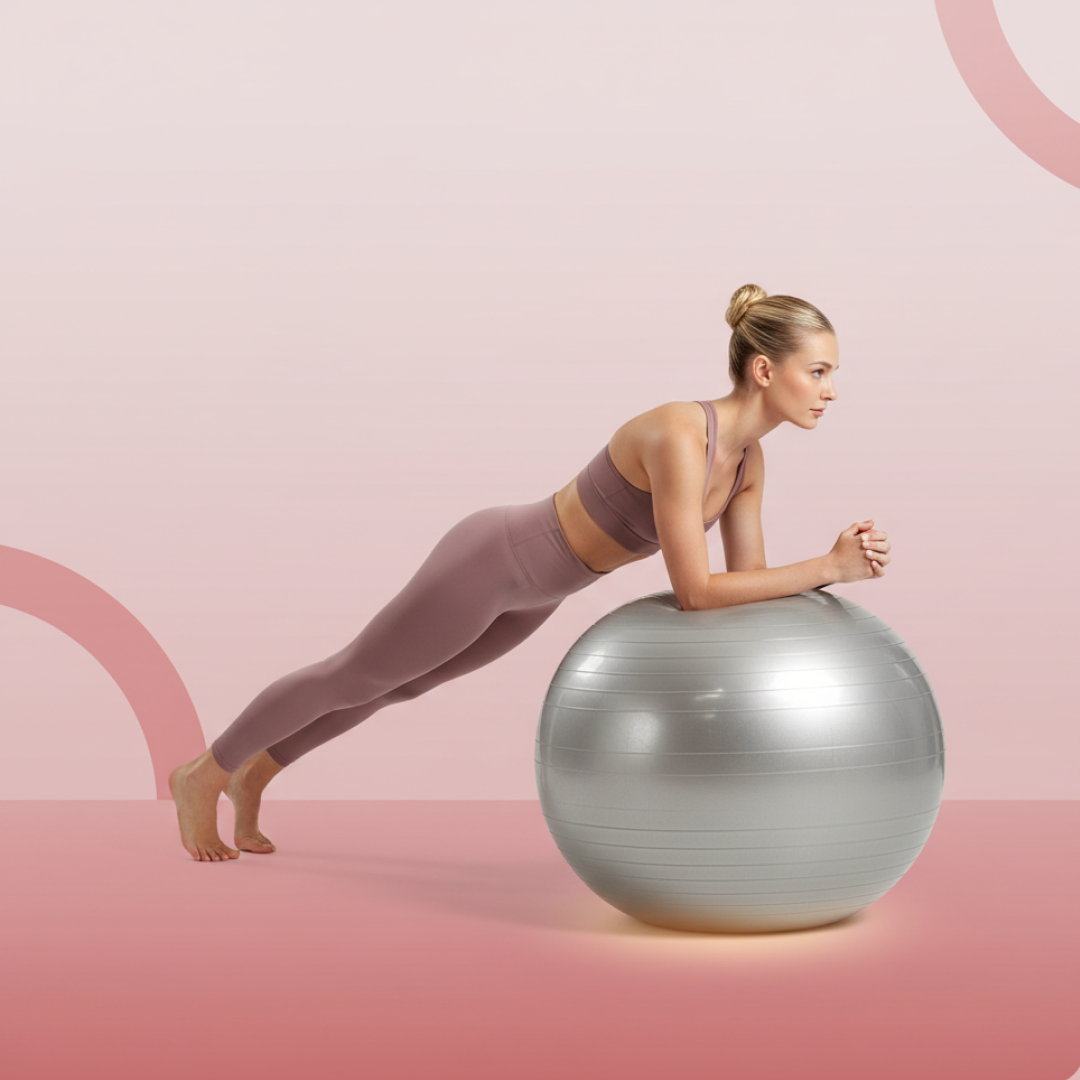 7428 Heavy Duty Gym Ball Non-slip Stability Ball With Foot Pump For Total Body Fitness